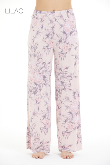 Comfortable Floral Pattern 100% Viscose Trousers LLC-0011 V3