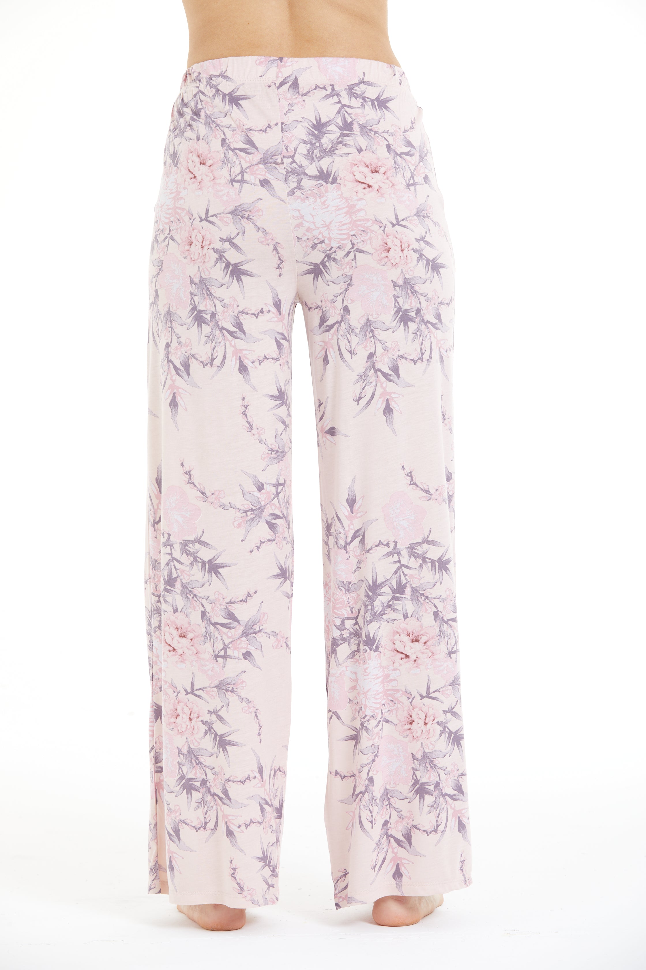 Comfortable Floral Pattern 100% Viscose Trousers LLC-0011 V3