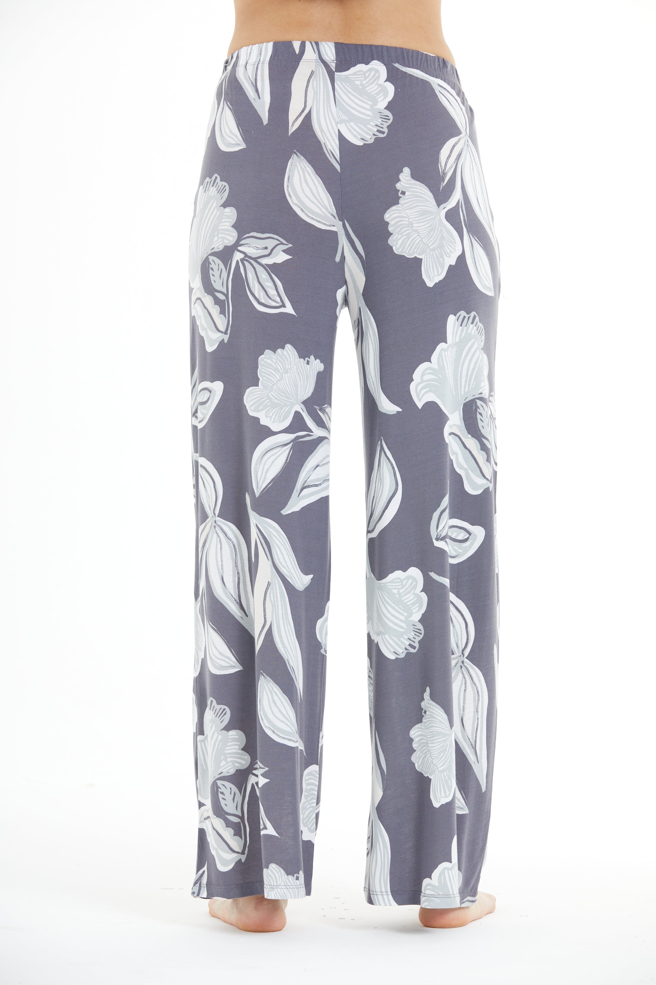 Comfortable Floral Print 100% Viscose Trousers LLC-0011 V2