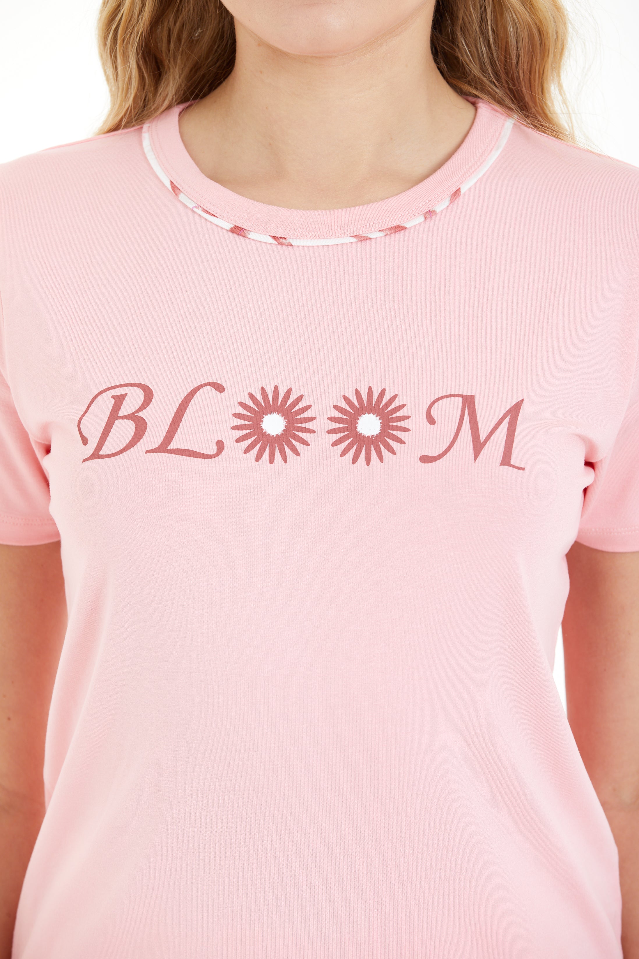 Çiçek Desenli %100 Viscon Pijama Takım LLC-0009 V6